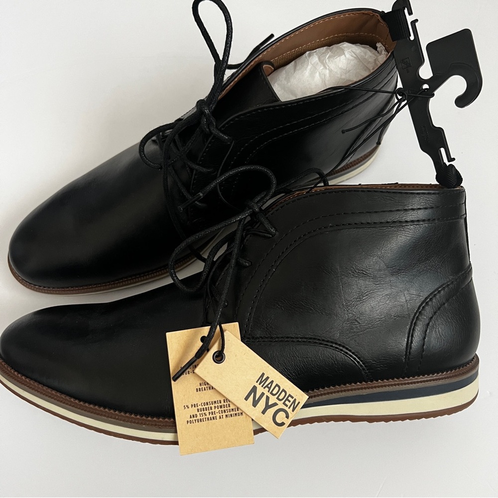 MADDEN NYC Jeremy Lace-Up Classic Chukka Shoes Boots Black 10